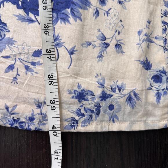 eShakti Dress Womens 3X Blue Floral Fit Flare Cottagecore Romantic Pockets Plus - Picture 12 of 13